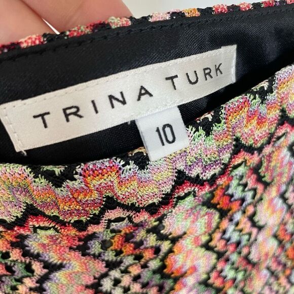 Trina Turk Rainbow Multicolored Missoni Pattern Skirt - Picture 4 of 4